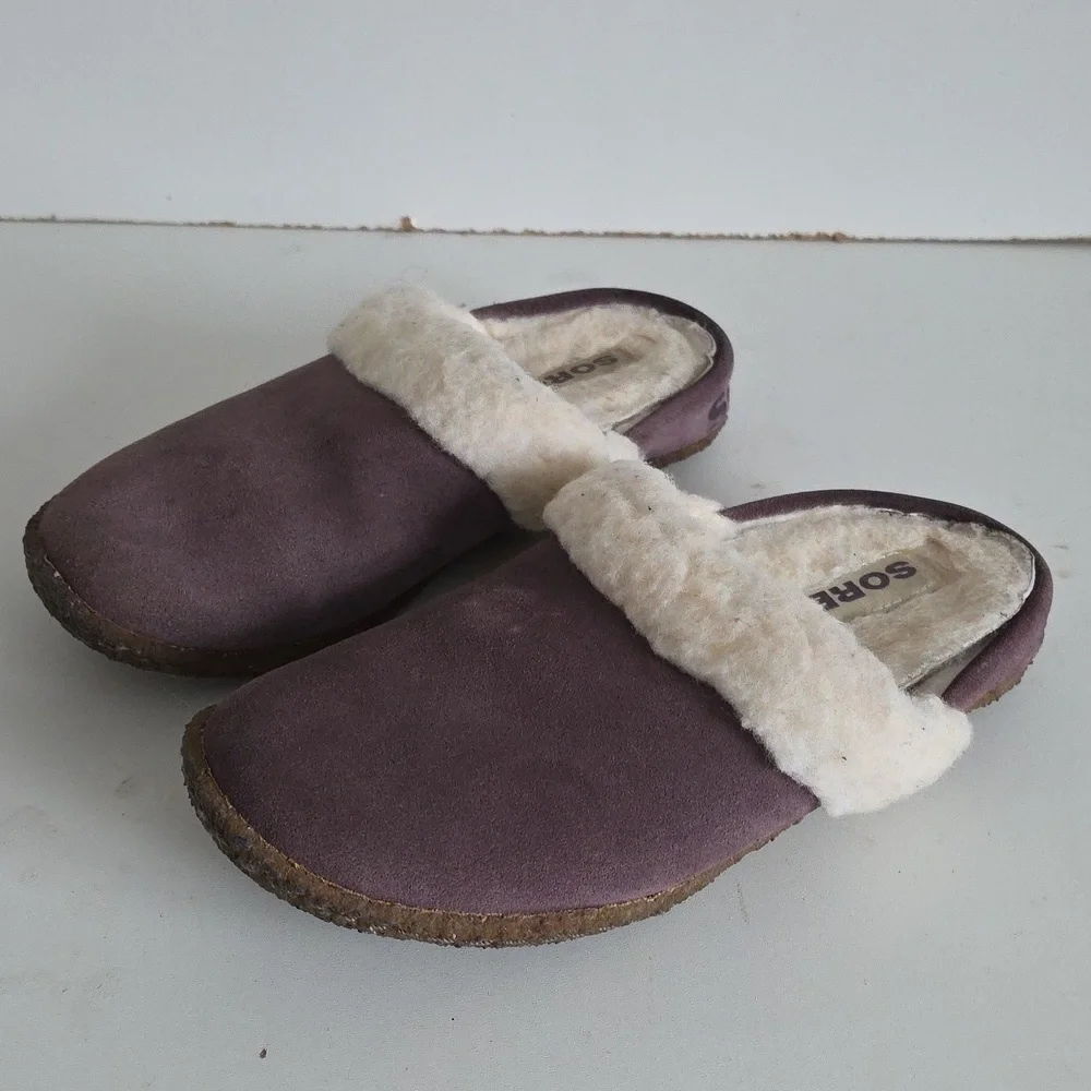 SOREL | Kids Nakiska Slide II Purple Slippers Suede Sz 1